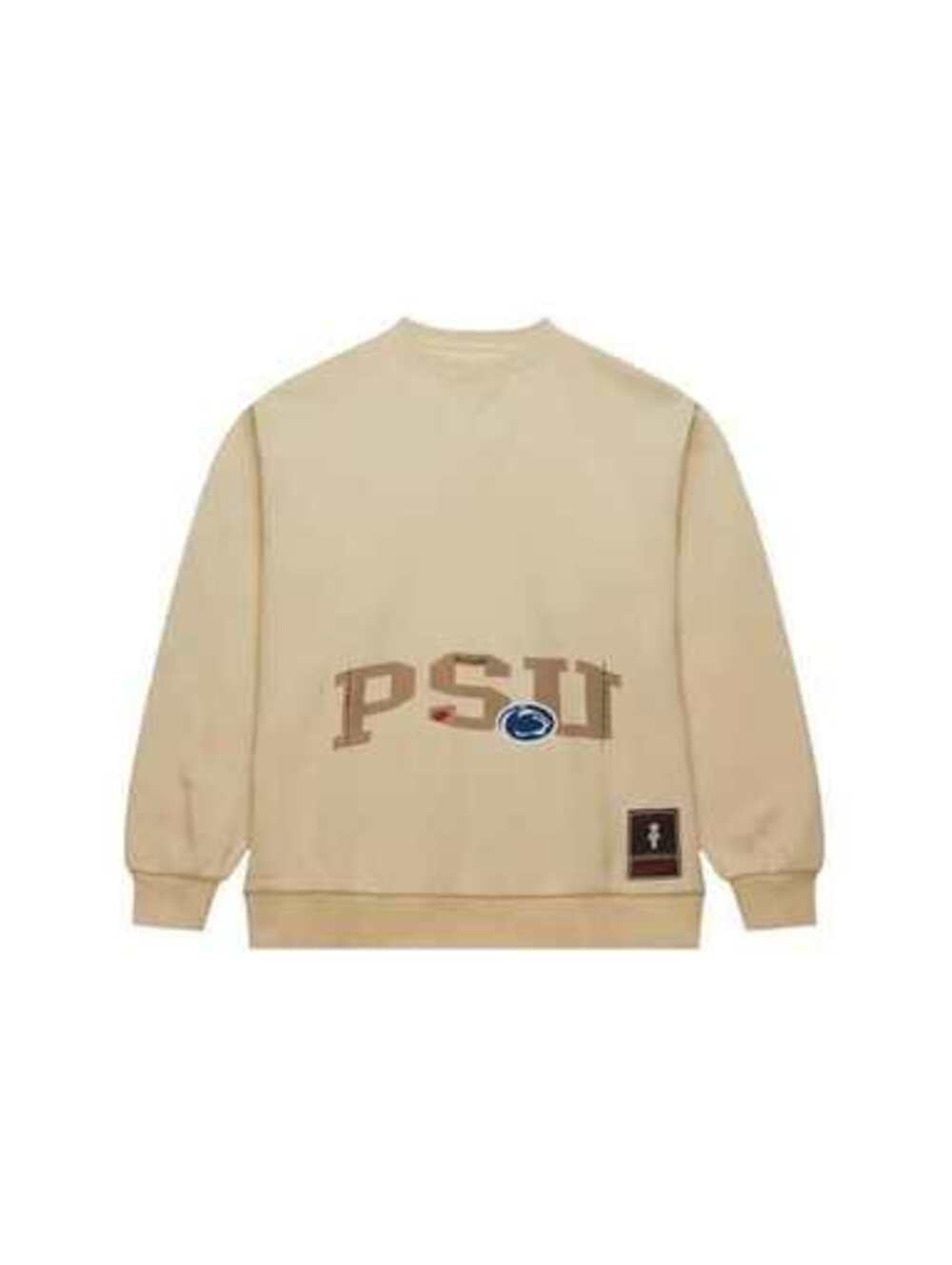 Travis Scott Cactus Jack Mitchell Ness Penn State Crewneck Tan Mens Size XL NWT